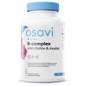 B-Komplex mit Cholin und Inositol – 120 vegane Kapseln – Nuvalia