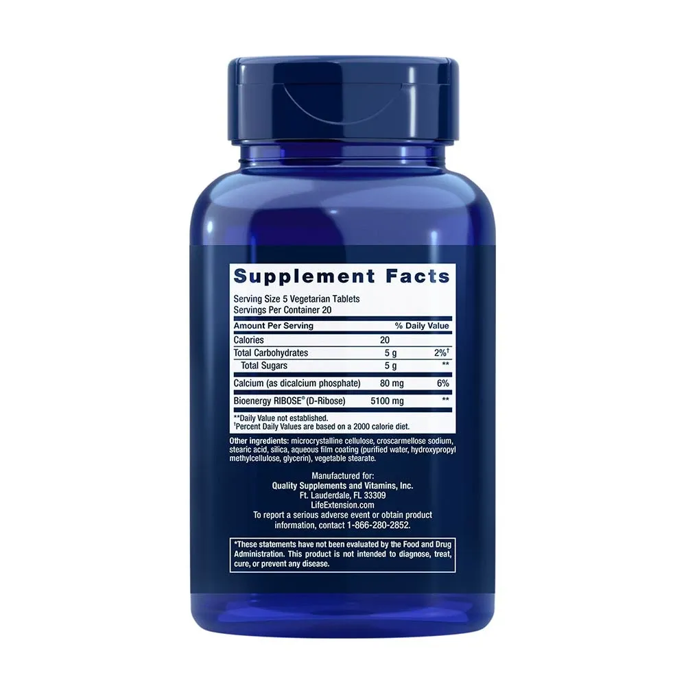 D-Ribose Tablets - 100 vegetarian tabs – Bild 2