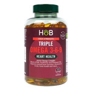 Hochwirksames Triple Omega 3-6-9 – 120 Kapseln – Nuvalia