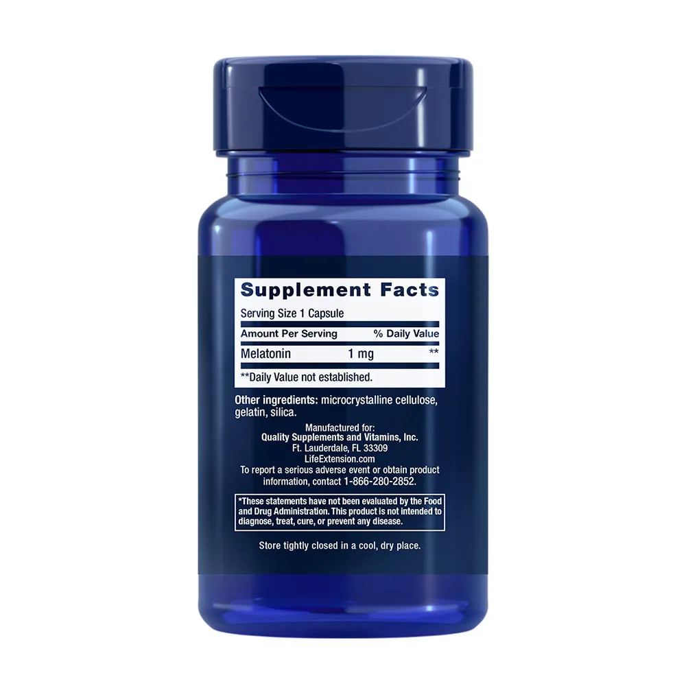 Life Extension – Melatonin 1 mg (60 Capsules) – Bild 3