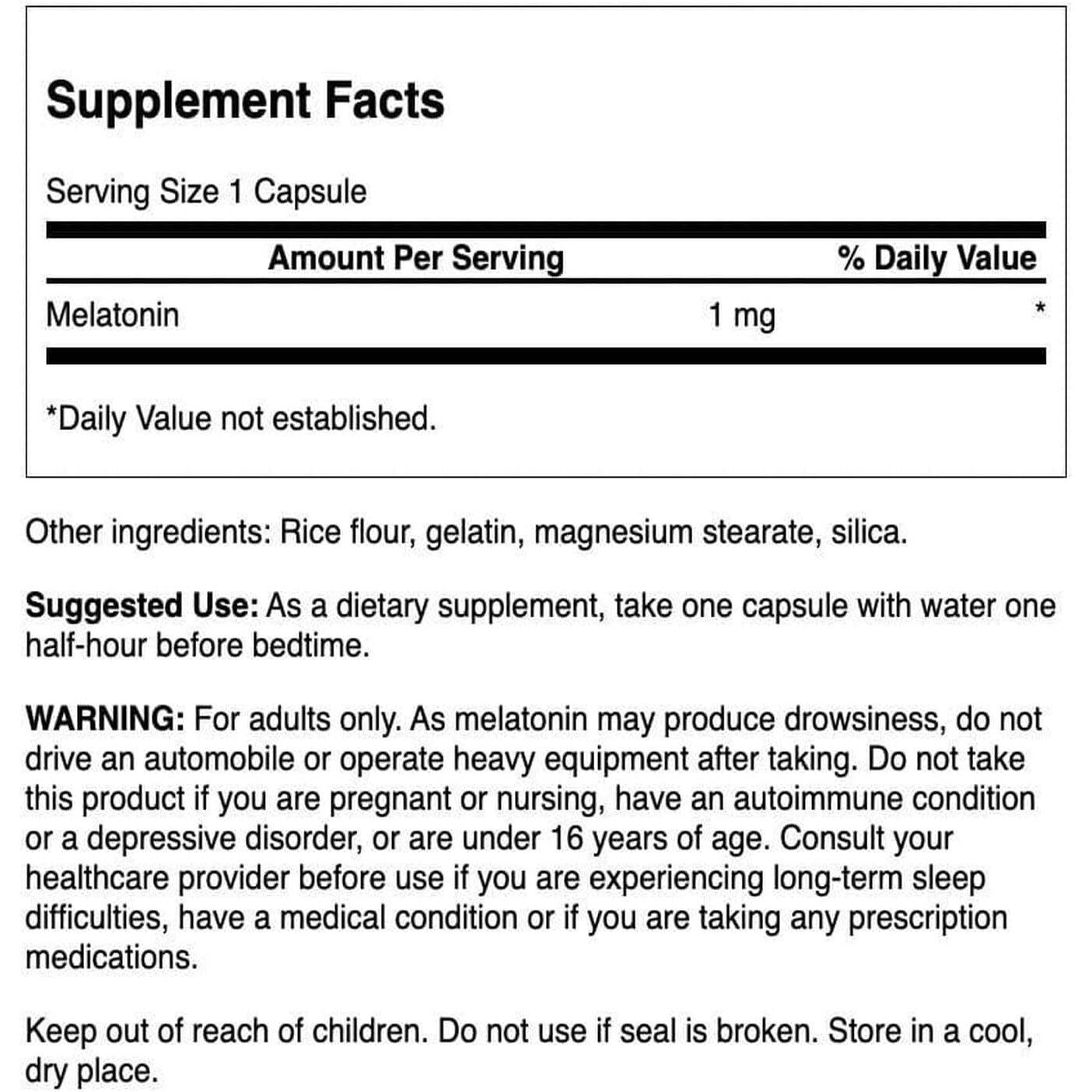Melatonin, 3mg – 120 caps – Bild 3