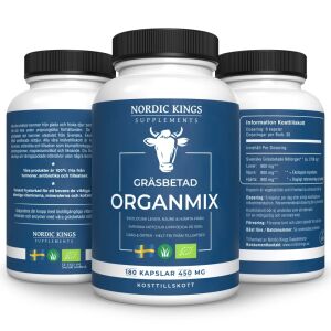 Nordic Kings 100% Bio-Organ-Mix aus grasgefütterten Tieren – 180 Kapseln – Nuvalia