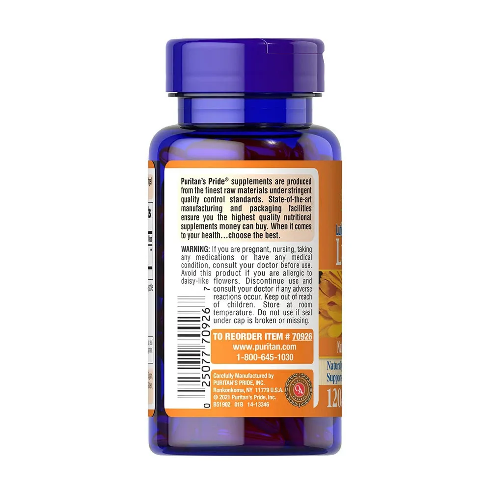 Puritans Pride Lutein 40 mg with Zeaxanthin (120 Softgels) – Bild 5