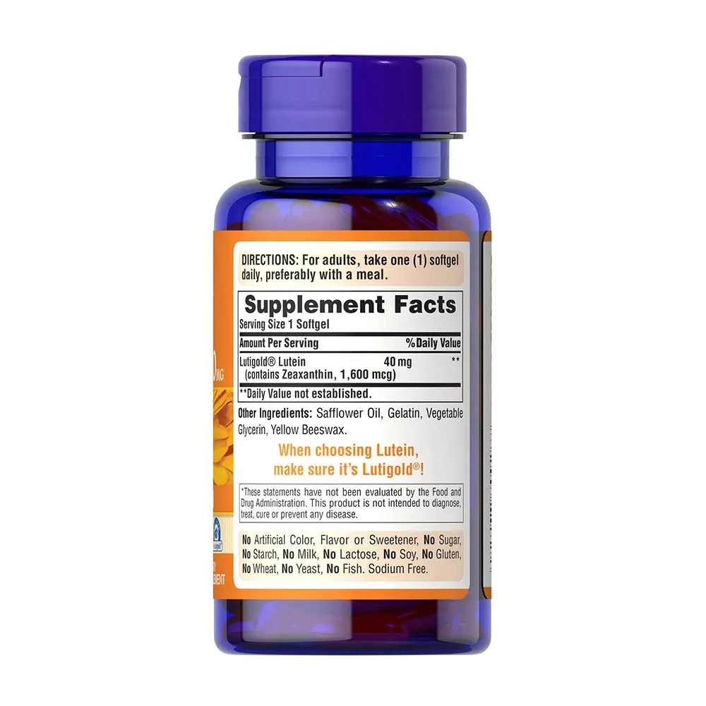 Puritans Pride Lutein 40 mg with Zeaxanthin (120 Softgels) – Bild 6