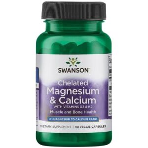 SWANSON Albion Magnesium- und Kalziumchelat mit D-3 und K-2 – Nuvalia