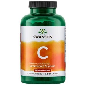 SWANSON Vitamin C 500 + Wildrose 250 Kapseln – Nuvalia