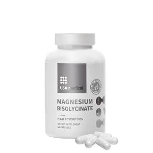 Medizinisches Magnesiumbisglycinat aus den USA (60 Kapseln) – Nuvalia