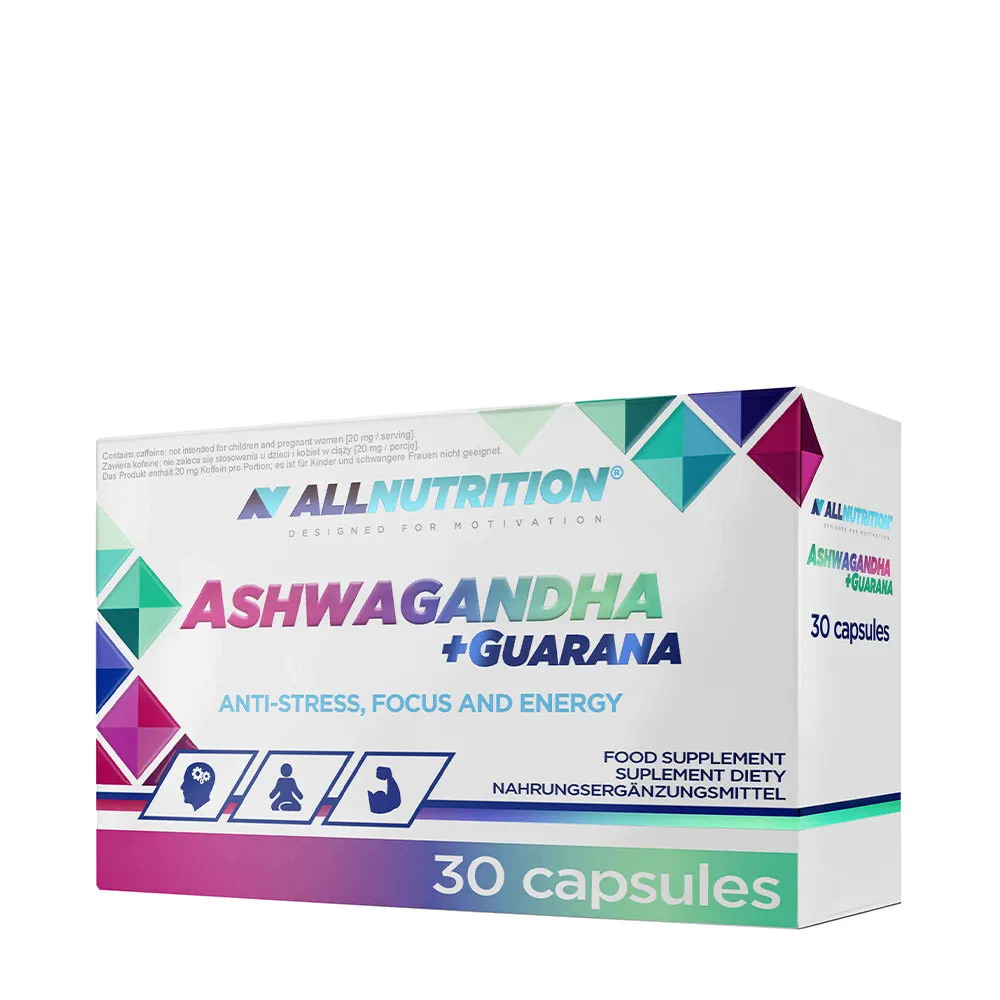 ALLNUTRITION Ashwagandha + Guarana (30 Capsules) - Nuvalia