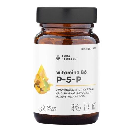AURA HERBALS Vitamin B6 P-5-P 6 mg (60 Kapseln) – Viking Supplements