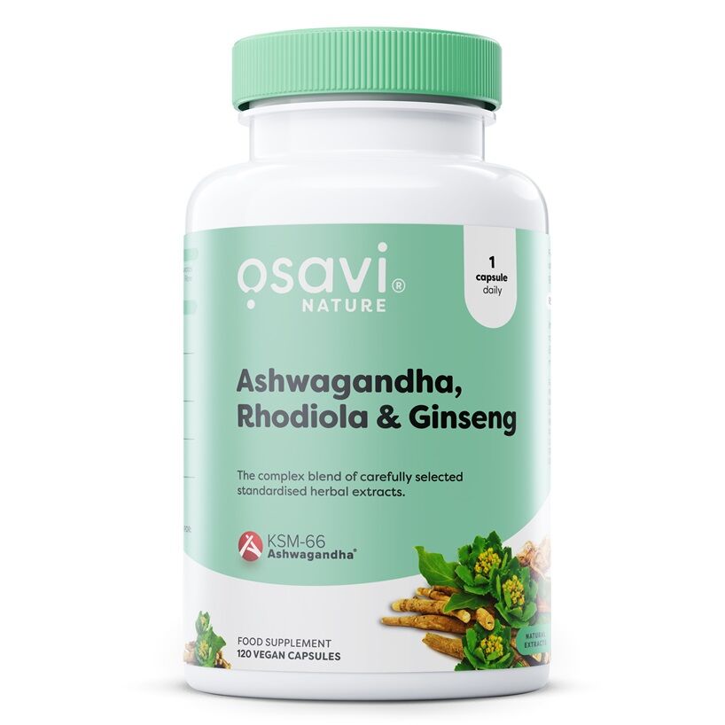 Ashwagandha + Rhodiola & Ginseng – 120 vegane Kapseln – Viking Supplements