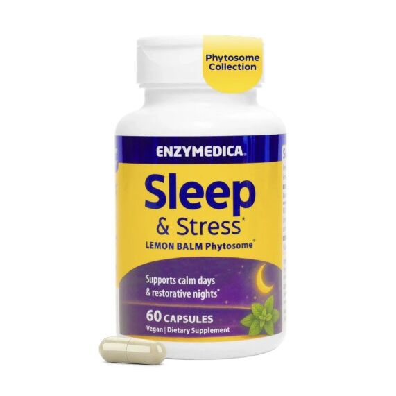 Enzymedica – Schlaf & Stress – Zitronenmelisse-Phytosom – 60 V-Caps – Viking Supplements