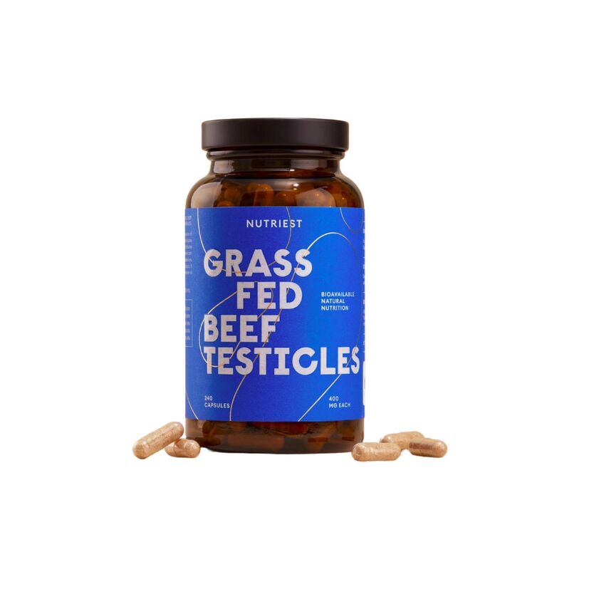 Grasgefütterter, getrockneter Rinderhoden – 240 Kapseln – Viking Supplements