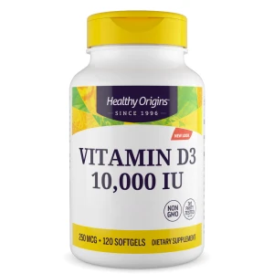 Healthy Origins Vitamin D3 Depot 10 000 IU 120 soft capsules - Viking Supplements