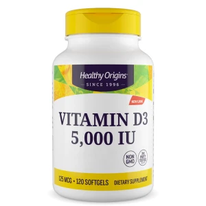 Healthy Origins Vitamin D3 Depot 5 000 IU 120 soft capsules - Viking Supplements