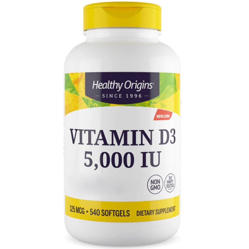 Healthy Origins Vitamin D3 Depot 5 000 IU 540 soft capsules - Viking Supplements
