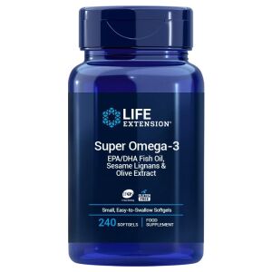 LIFE EXTENSION Super Omega-3 EPA/DHA mit Sesam-Lignanen und Olivenextrakt – EU-Version (240 leicht zu schluckende Softgels) – Viking Supplements