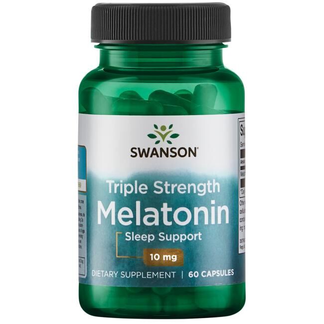 Melatonin, dreifach konzentriert, 10 mg – 60 Kapseln – Viking Supplements