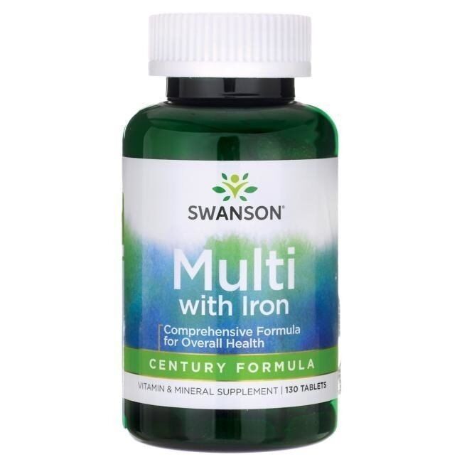 Multivitaminpräparat mit Eisen – Century Formula – 130 Tabletten – Viking Supplements
