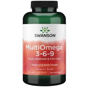 MultiOmega 3-6-9 – Lein-, Borretsch- und Fischöle – 120 Weichkapseln – Viking Supplements