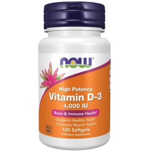 NOW FOODS Vitamin D3 4000 IE (120 Softgels) – Viking Supplements