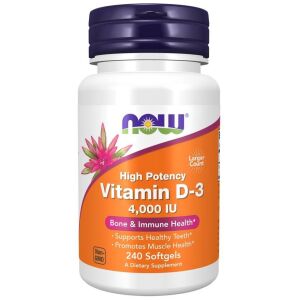 NOW FOODS Vitamin D3 4000 IE (240 Softgels) – Viking Supplements