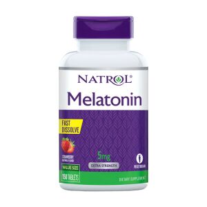 Natrol – Melatonin 5 mg, 150 Erdbeertabletten – Viking Supplements