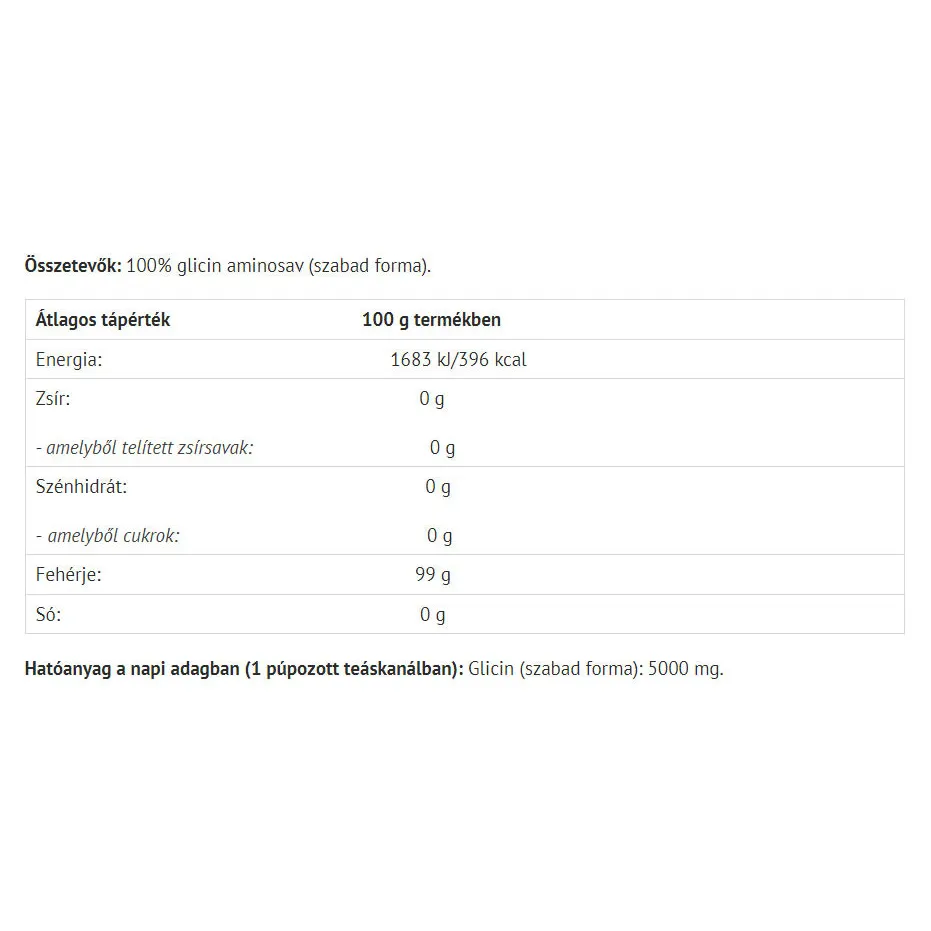 Natur Tanya 100% Glycine Amino Acid (500 g) – Bild 2