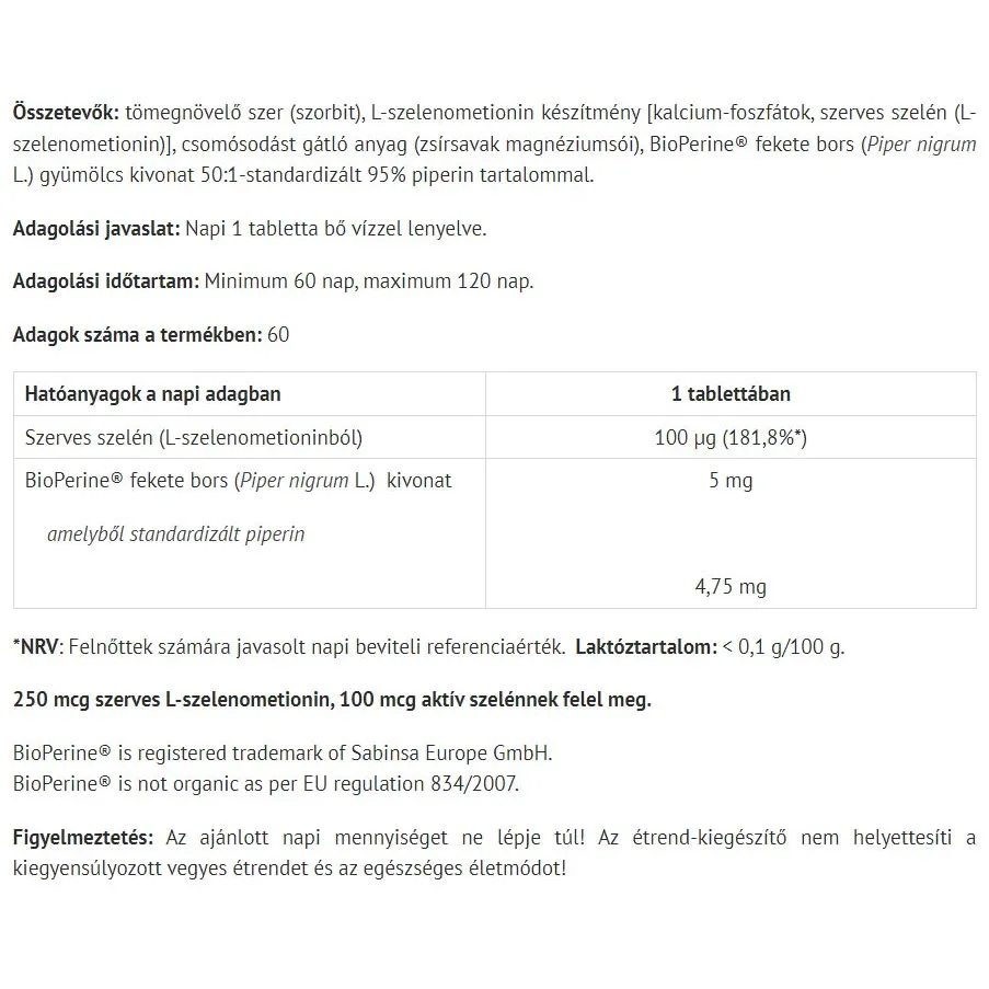 Natur Tanya Selenium Extra (60 Tablets) – Bild 2