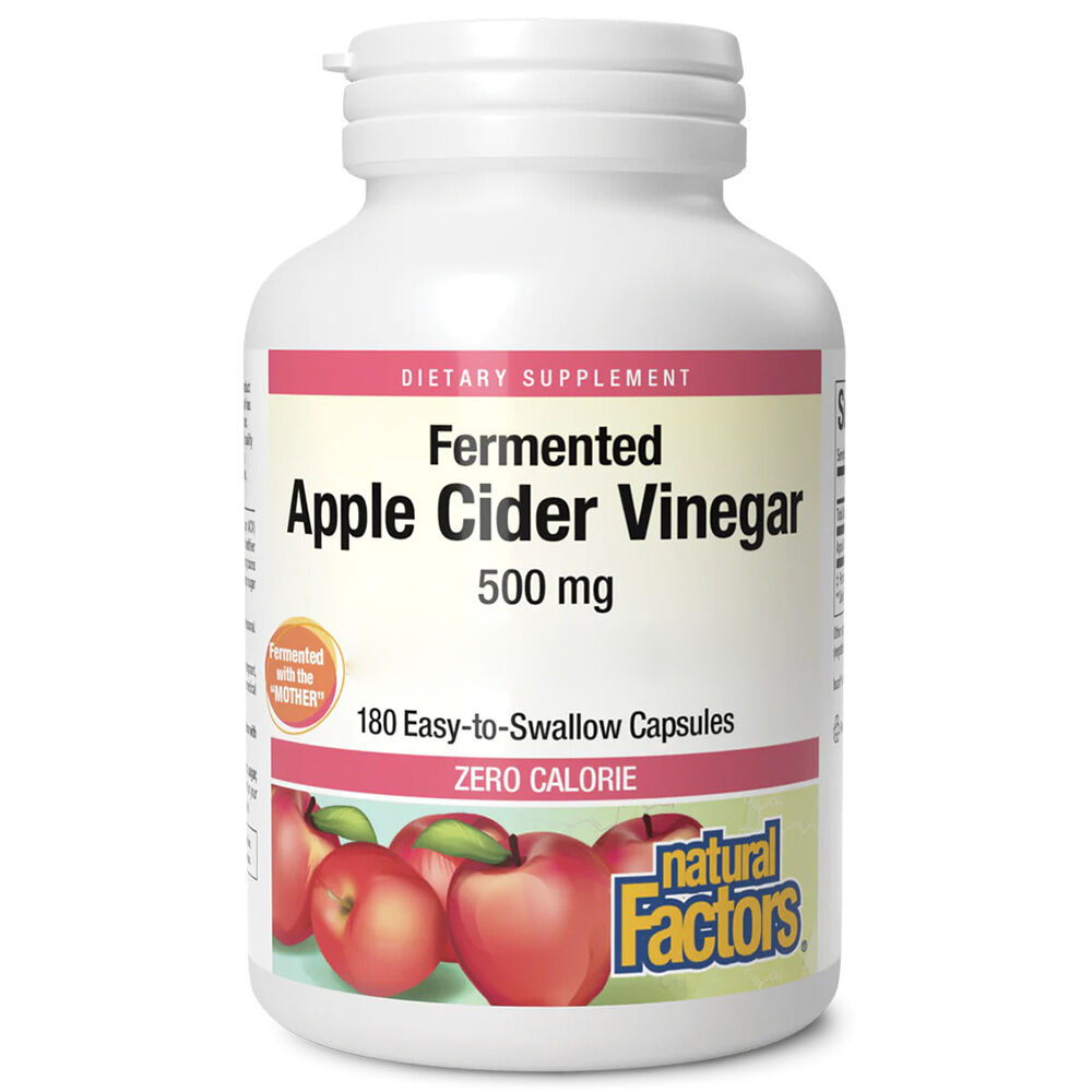 Natural Factors Apfelessig 500 mg, 180 Kapseln – Viking Supplements