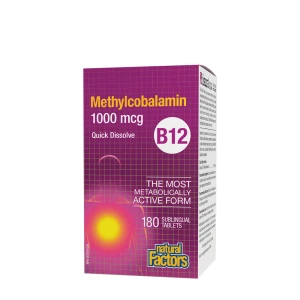 Natural Factors B12 Methylcobalamin 1000 mcg (180 Tabletten) – Viking Supplements