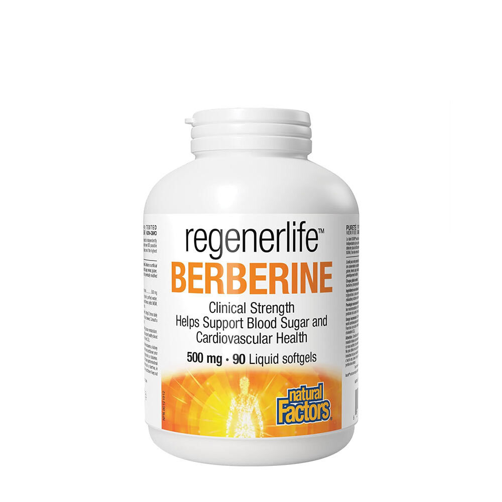 Natural Factors Berberin LipoMicel Matrix – 500 mg Berberin (90 Weichkapseln) – Viking Supplements