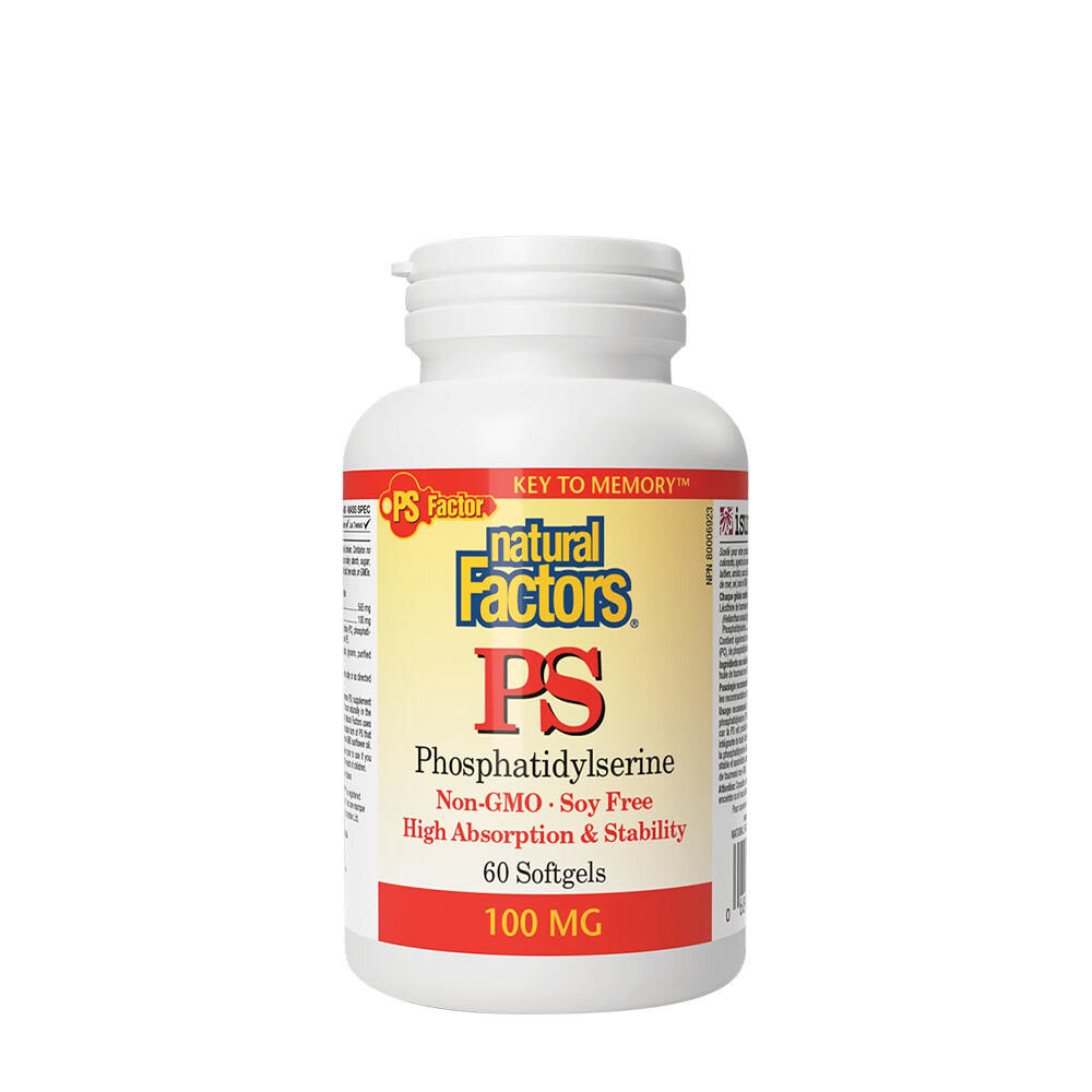 Natural Factors PS PHOSPHATIDYLSERIN 100 MG (60 Weichkapseln) - Viking Supplements