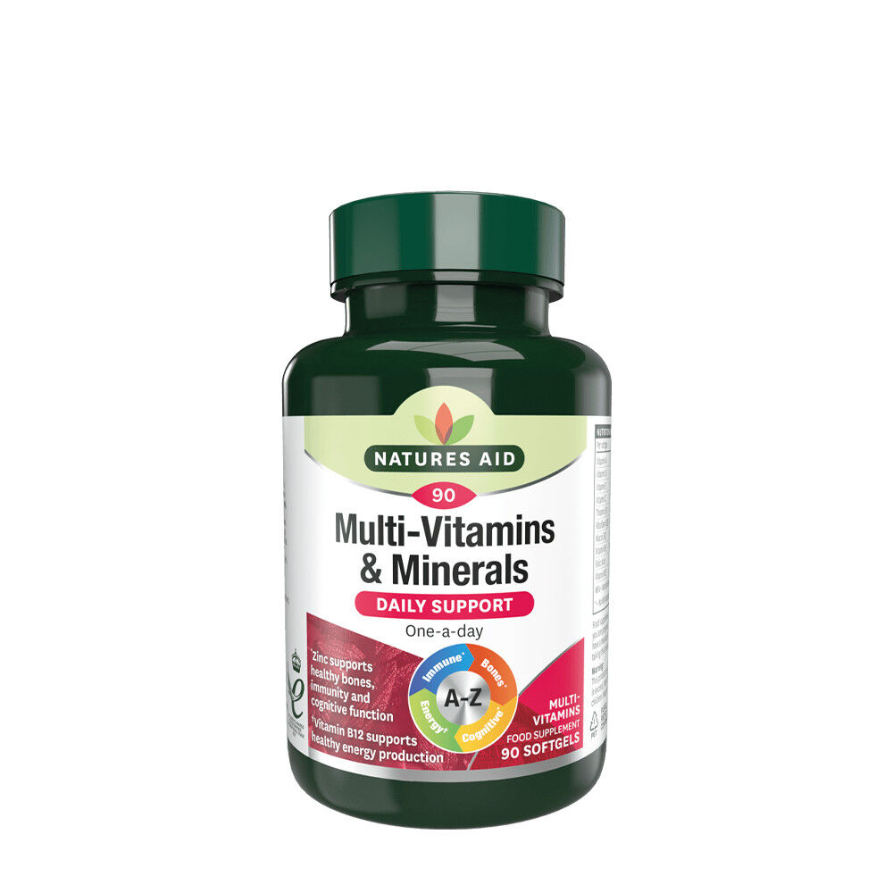 Natures Aid Multivitamine & Mineralstoffe (mit Eisen) (90 Softgels) – Viking Supplements