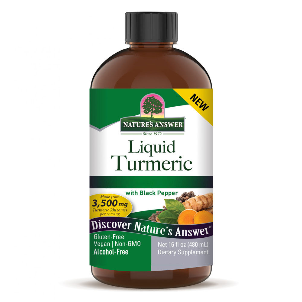 Nature's Answer Flüssiges Kurkuma mit schwarzem Pfeffer 3500 mg 16 oz (480 ml) – Viking Supplements