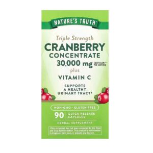 Nature's Truth Cranberry-Konzentrat mit dreifacher Stärke und Vitamin C – 90 Kapseln – Viking Supplements