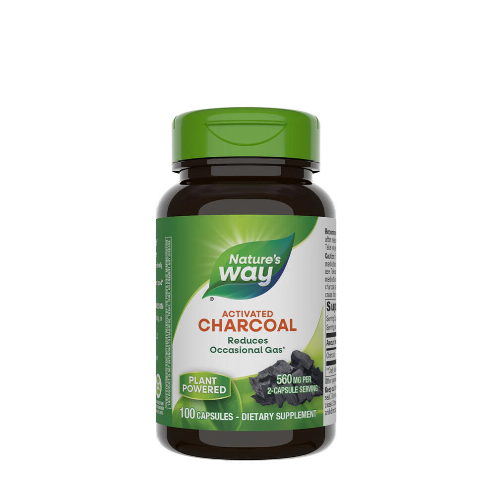 Natures Way Aktivkohle (100 Kapseln) – Viking Supplements