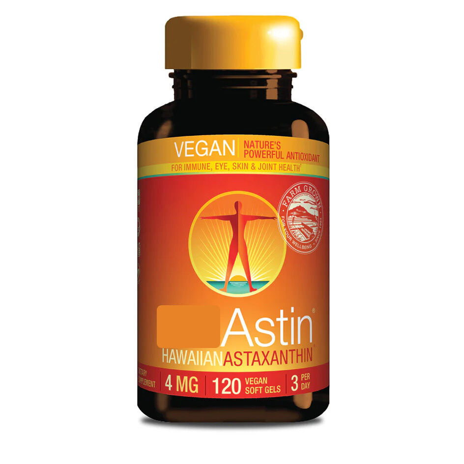 Nutrex Vegan Astin Hawaiian Astaxanthin 4 mg, 120 vegetarische Weichkapseln – Viking Supplements