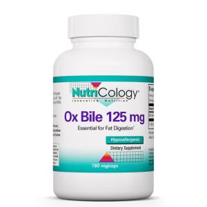 Nutricology Ox Bile 125mg 180 veg. capsules - Viking Supplements