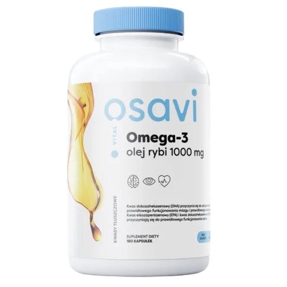 OSAVI Omega-3-Fischöl, molekular destilliert, 1000 mg, Zitronengeschmack (180 Weichkapseln) – Viking Supplements