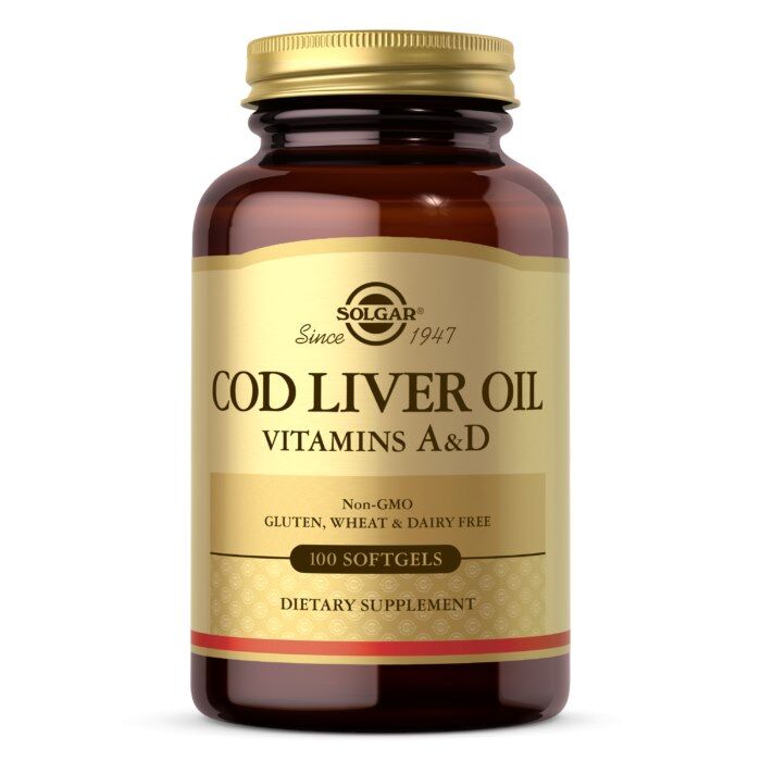 SOLGAR Cod Liver Oil - Vitamins A&D (100 caps) - Viking Supplements