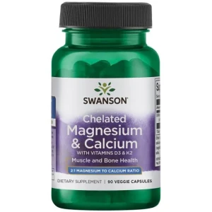 SWANSON Albion Magnesium- und Kalziumchelat mit D-3 und K-2 – Viking Supplements