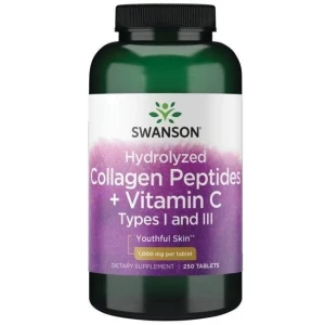 SWANSON Hydrolysiertes Kollagen I und III + C 250 Tabletten – Viking Supplements
