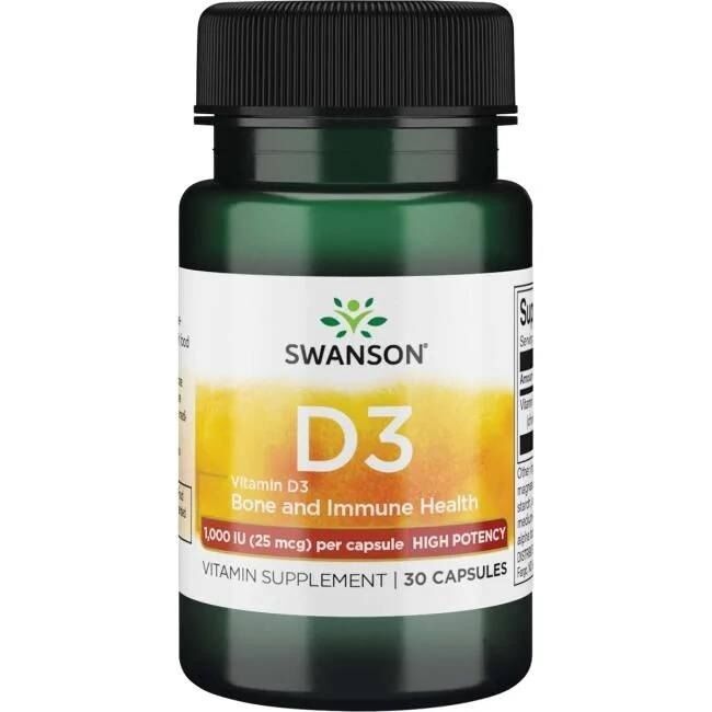 SWANSON Vitamin D-3 1000 IE 30 Kapseln – Viking Supplements