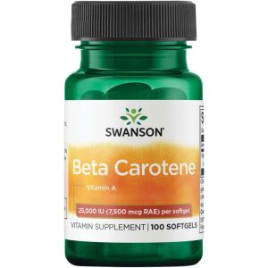 Swanson Beta-Carotin 25.000 IE (7.500 mcg) 100 Weichkapseln – Viking Supplements