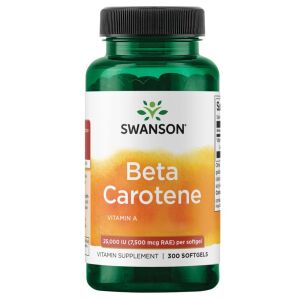 Swanson Beta-Carotin 25.000 IE (7.500 mcg) 300 Weichkapseln – Viking Supplements