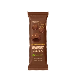 Vilgain Pflanzliche Protein-Energiekugeln BIO Kakao-Erdnuss (45 g) – Viking Supplements