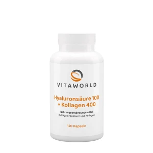 Vitaworld Hyaluronsäure 100 + Kollagen 400 (120 Kapseln) – Viking Supplements