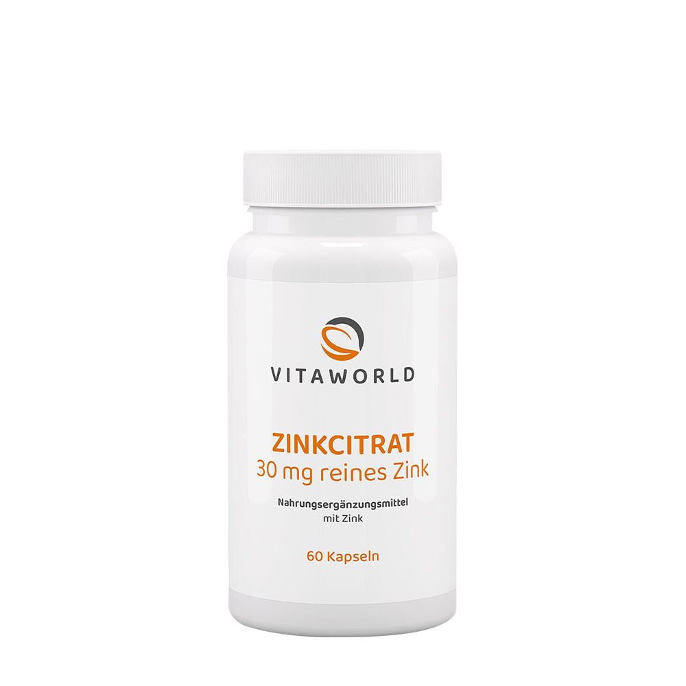 Vitaworld Zinkcitrat 30 mg (60 Kapseln) – Viking Supplements
